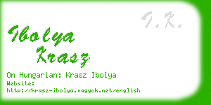 ibolya krasz business card